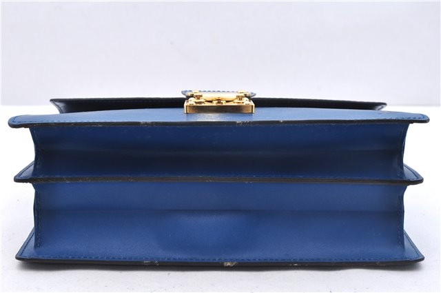 Authentic Louis Vuitton Epi Concorde Hand Bag Blue M52135 LV Junk 2986E
