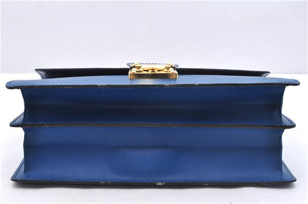 Authentic Louis Vuitton Epi Concorde Hand Bag Blue M52135 LV Junk 2986E