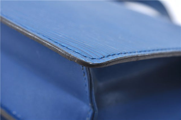 Authentic Louis Vuitton Epi Concorde Hand Bag Blue M52135 LV Junk 2986E