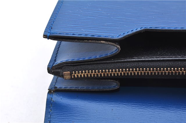 Authentic Louis Vuitton Epi Concorde Hand Bag Blue M52135 LV Junk 2986E