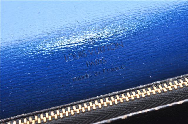 Authentic Louis Vuitton Epi Concorde Hand Bag Blue M52135 LV Junk 2986E