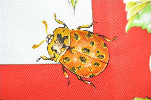 Authentic HERMES Carre 90 Scarf "La Vie Au Grand Air" Silk Red 2987D