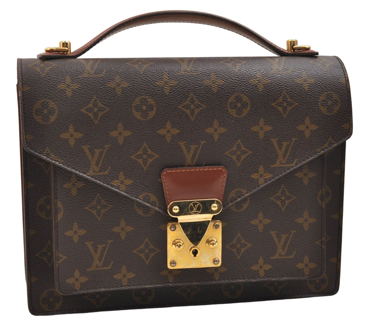 Authentic Louis Vuitton Monogram Monceau 2Way Shoulder Hand Bag M51185 LV 2987E