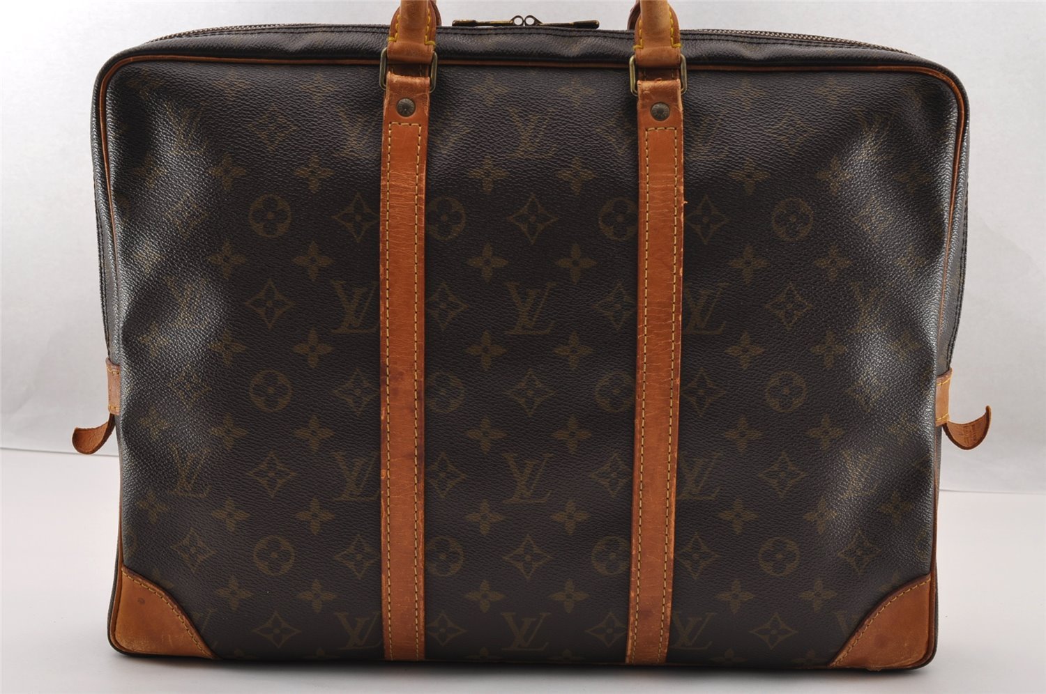 Authentic Louis Vuitton Monogram Porte Documents Voyage M53361 Briefcase 2987I