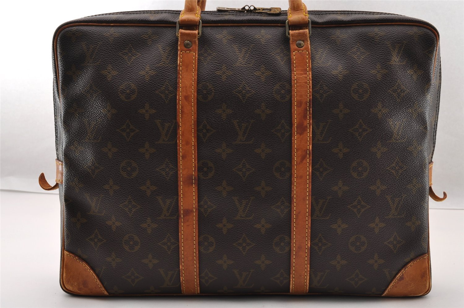 Authentic Louis Vuitton Monogram Porte Documents Voyage M53361 Briefcase 2987I