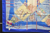 Authentic HERMES Carre 90 Scarf "LE CARNAVAL DE VENISE" Silk Blue 2988D