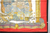 Authentic HERMES Carre 90 Scarf "L'ATLANTIDE" Silk Red 2989D