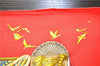 Authentic HERMES Carre 90 Scarf "L'ATLANTIDE" Silk Red 2989D
