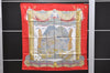 Authentic HERMES Carre 90 Scarf "L'ATLANTIDE" Silk Red 2989D