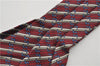 Authentic HERMES Ascot Tie Necktie Chain Pattern Silk Purple Box 2989E