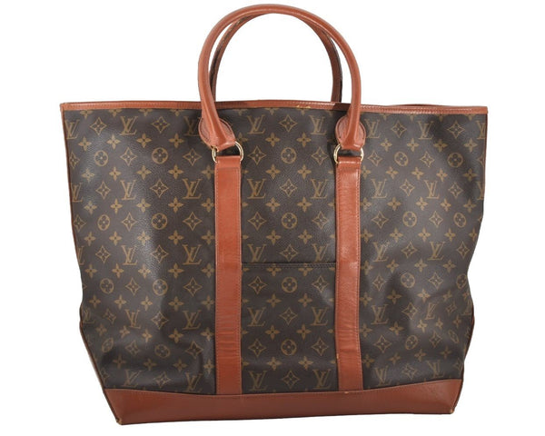 Auth Louis Vuitton Monogram Sac Weekend GM Vintage Tote Hand Bag M42420 LV 2989I
