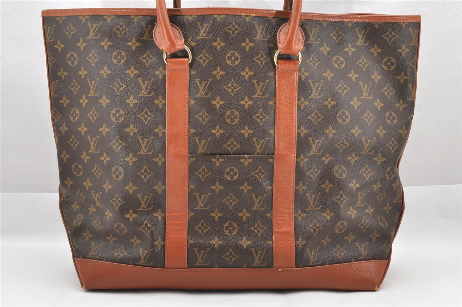 Auth Louis Vuitton Monogram Sac Weekend GM Vintage Tote Hand Bag M42420 LV 2989I