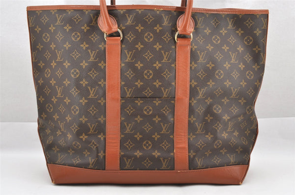 Auth Louis Vuitton Monogram Sac Weekend GM Vintage Tote Hand Bag M42420 LV 2989I