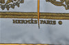 Authentic HERMES Petit Carre 40 Scarf "Les Armes de Paris" Silk Yellow 2990E