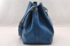 Authentic Louis Vuitton Epi Petit Noe Drawstring Bag M44105 Blue Junk 2990I