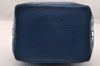 Authentic Louis Vuitton Epi Petit Noe Drawstring Bag M44105 Blue Junk 2990I