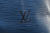 Authentic Louis Vuitton Epi Petit Noe Drawstring Bag M44105 Blue Junk 2990I
