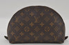 Auth Louis Vuitton Monogram Trousse Demi Ronde 23 Cosmetic Pouch M47520 LV 2992I