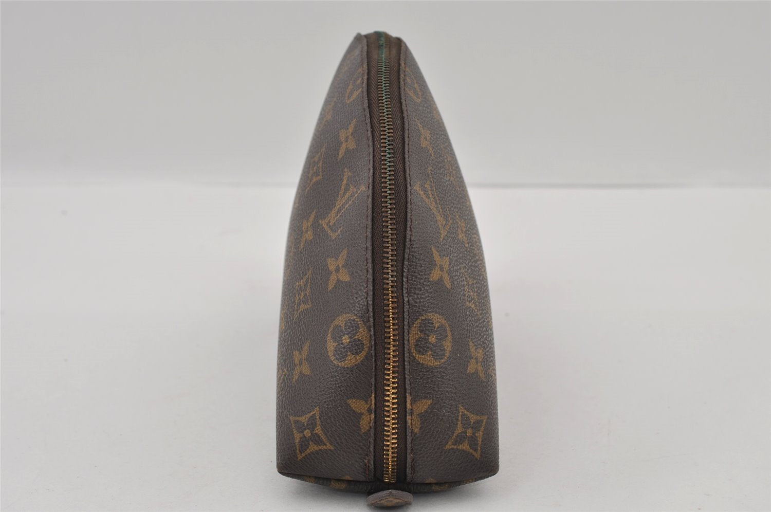 Auth Louis Vuitton Monogram Trousse Demi Ronde 23 Cosmetic Pouch M47520 LV 2992I