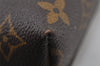 Auth Louis Vuitton Monogram Trousse Demi Ronde 23 Cosmetic Pouch M47520 LV 2992I