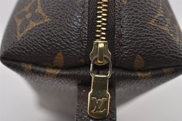 Auth Louis Vuitton Monogram Trousse Demi Ronde 23 Cosmetic Pouch M47520 LV 2992I