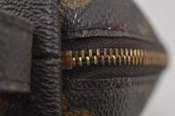 Auth Louis Vuitton Monogram Trousse Demi Ronde 23 Cosmetic Pouch M47520 LV 2992I