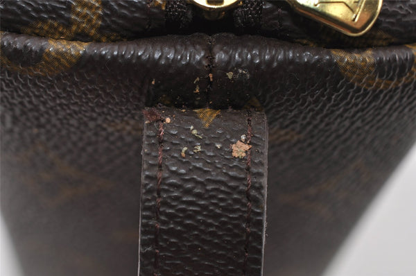 Auth Louis Vuitton Monogram Trousse Demi Ronde 23 Cosmetic Pouch M47520 LV 2992I