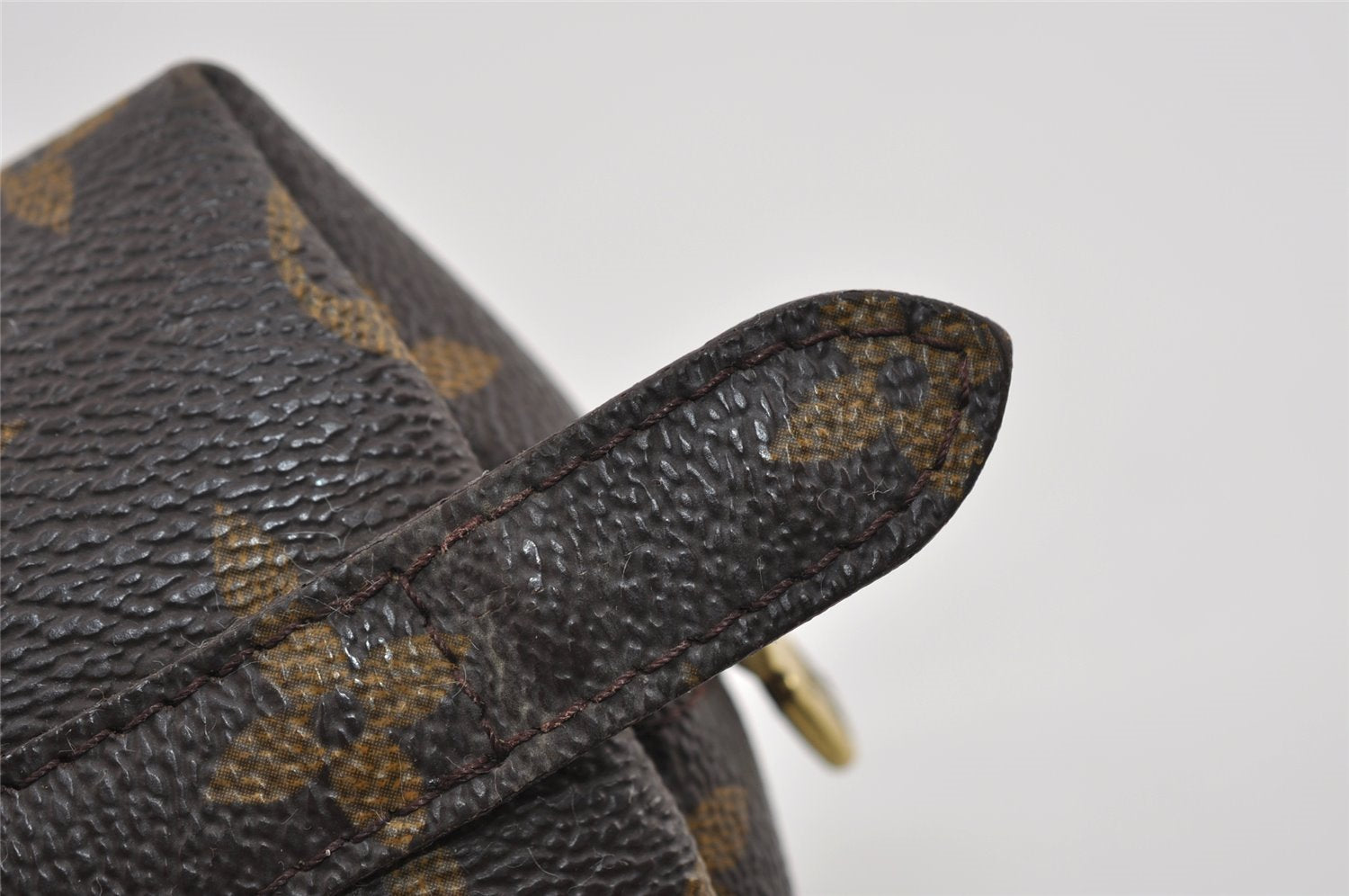 Auth Louis Vuitton Monogram Trousse Demi Ronde 23 Cosmetic Pouch M47520 LV 2992I