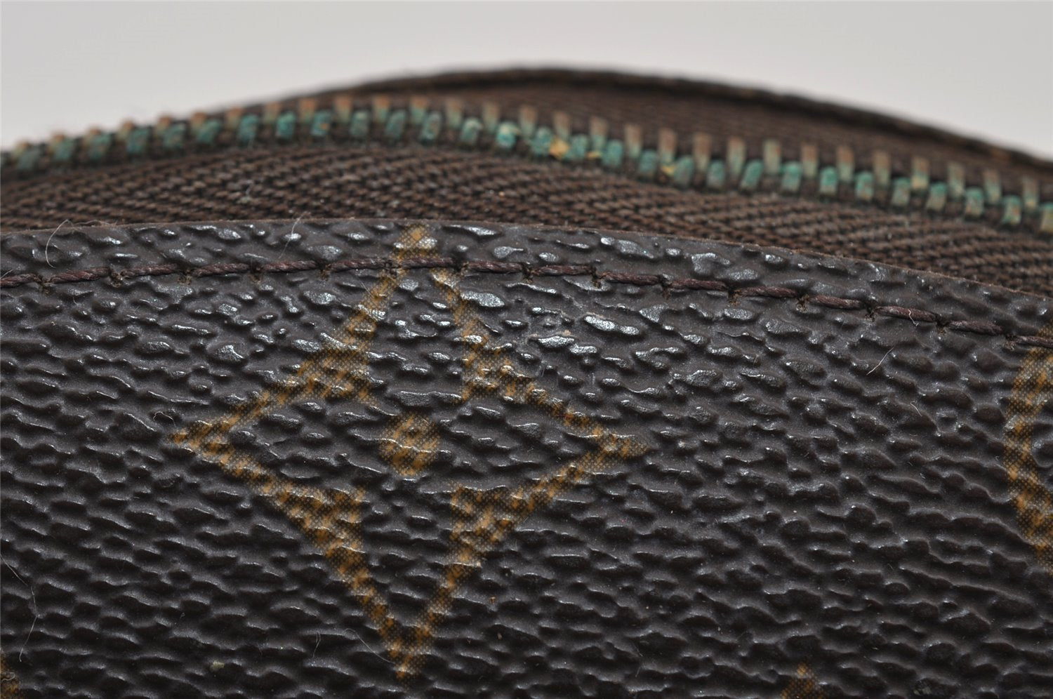 Auth Louis Vuitton Monogram Trousse Demi Ronde 23 Cosmetic Pouch M47520 LV 2992I