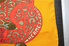 Authentic HERMES Carre 90 Scarf "L'ATLANTIDE" Silk Yellow 2993D