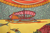 Authentic HERMES Carre 90 Scarf "L'ATLANTIDE" Silk Yellow 2993D