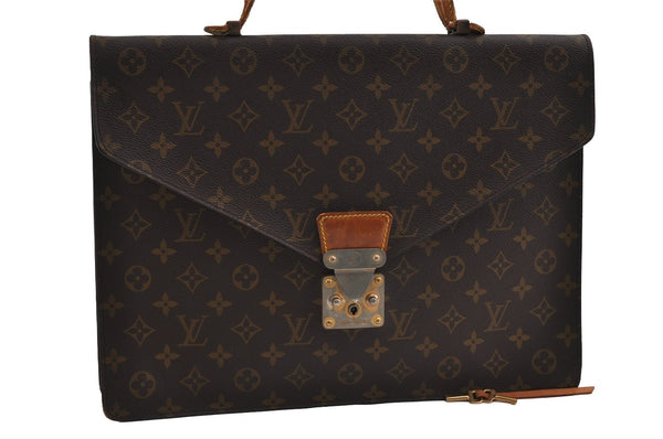 Auth Louis Vuitton Monogram Serviette Conseiller Briefcase Old Model Junk 2993I