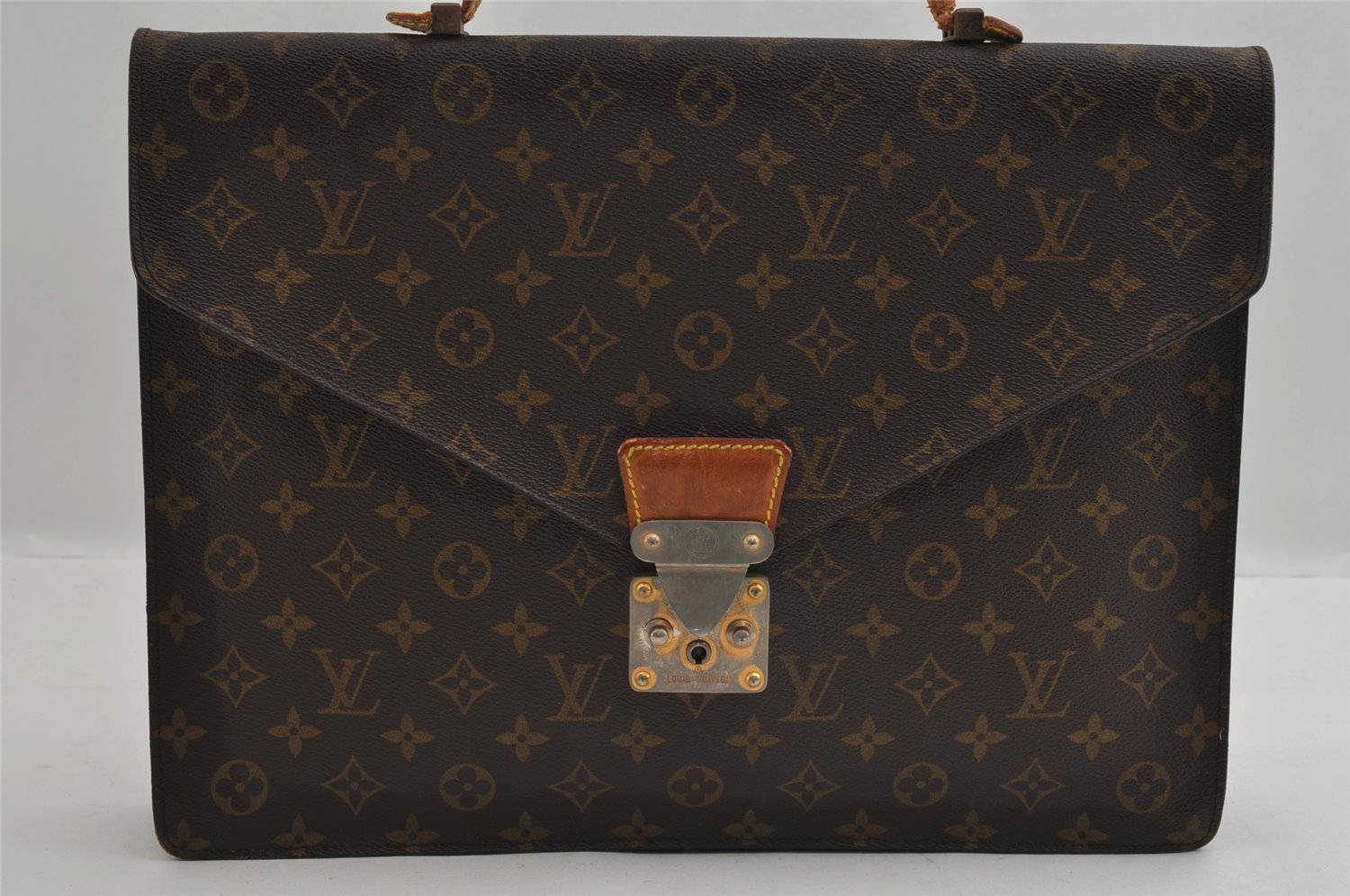 Auth Louis Vuitton Monogram Serviette Conseiller Briefcase Old Model Junk 2993I