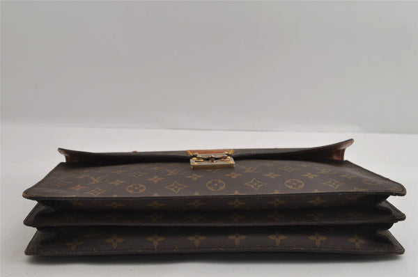 Auth Louis Vuitton Monogram Serviette Conseiller Briefcase Old Model Junk 2993I
