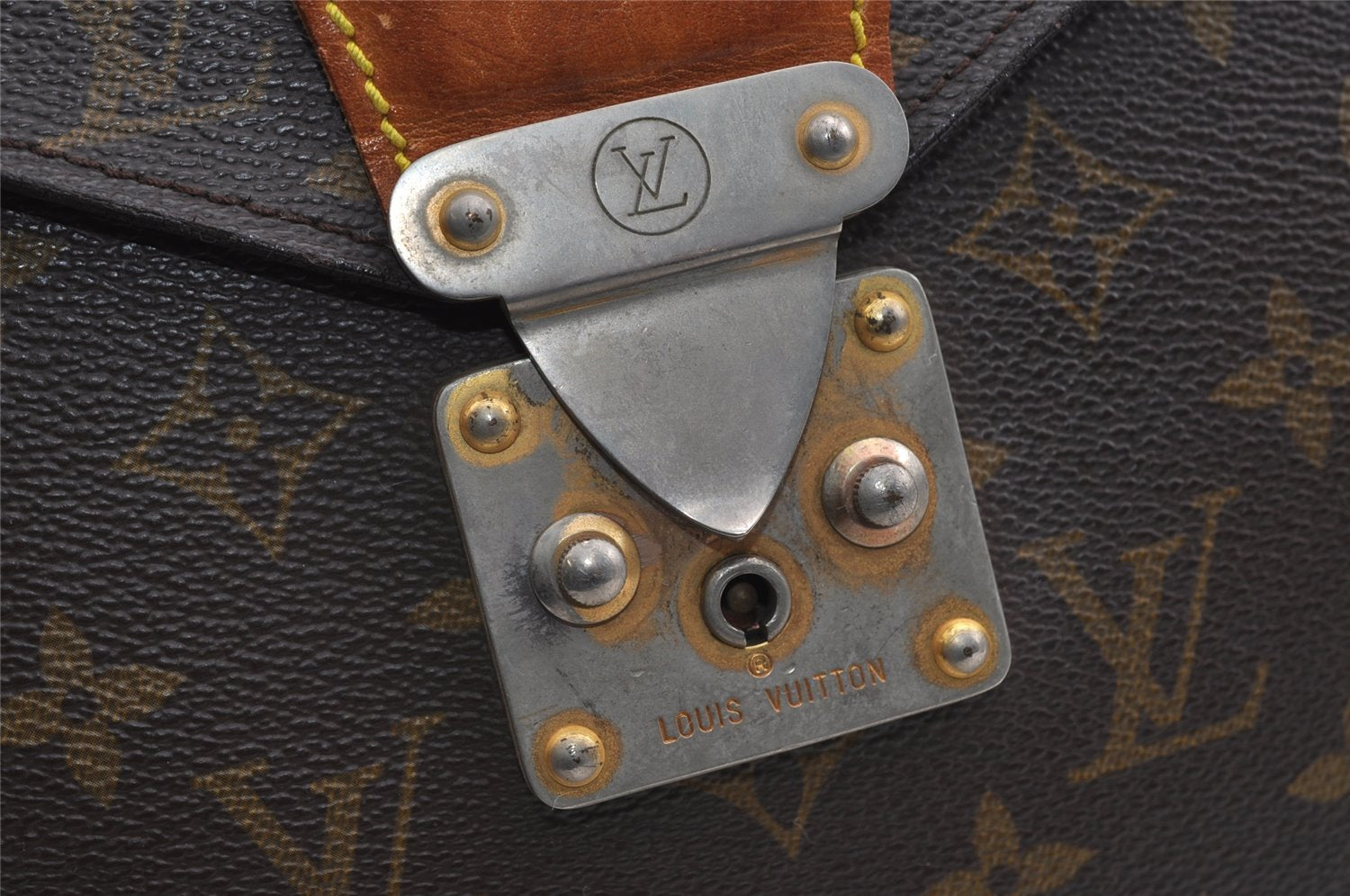 Auth Louis Vuitton Monogram Serviette Conseiller Briefcase Old Model Junk 2993I