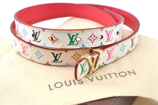 Louis Vuitton Monogram Multicolor Ceinture Initial 85cm 33.5