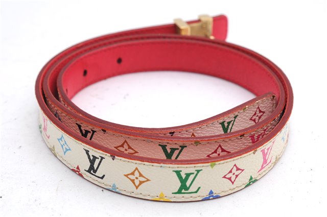 Louis Vuitton Monogram Multicolor Ceinture Initial 85cm 33.5