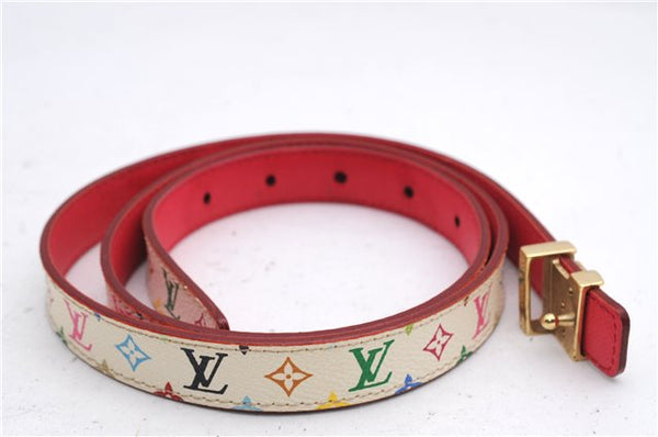 Louis Vuitton Monogram Multicolor Ceinture Initial 85cm 33.5" White Box 2995E