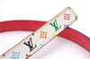 Louis Vuitton Monogram Multicolor Ceinture Initial 85cm 33.5" White Box 2995E