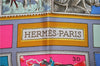 Authentic HERMES Carre 90 Scarf "CORRESPONDANCE" Silk Gray 2996D