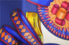 Authentic HERMES Carre 90 Scarf "LES RUBANS DU CHEVAL" Silk Blue 2997D