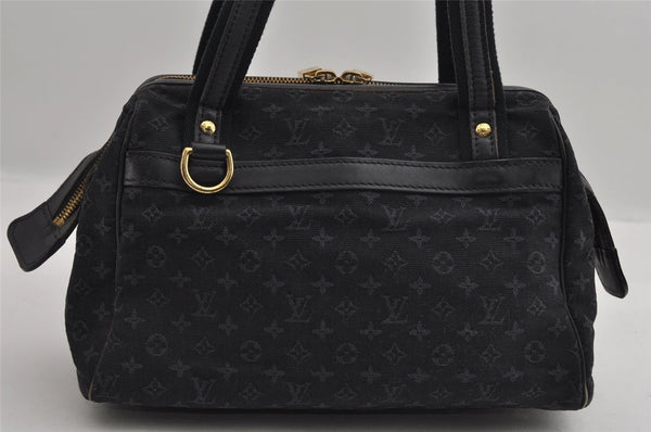 Auth Louis Vuitton Monogram Mini Josephine PM Hand Bag Dark Blue M92414 LV 2997I