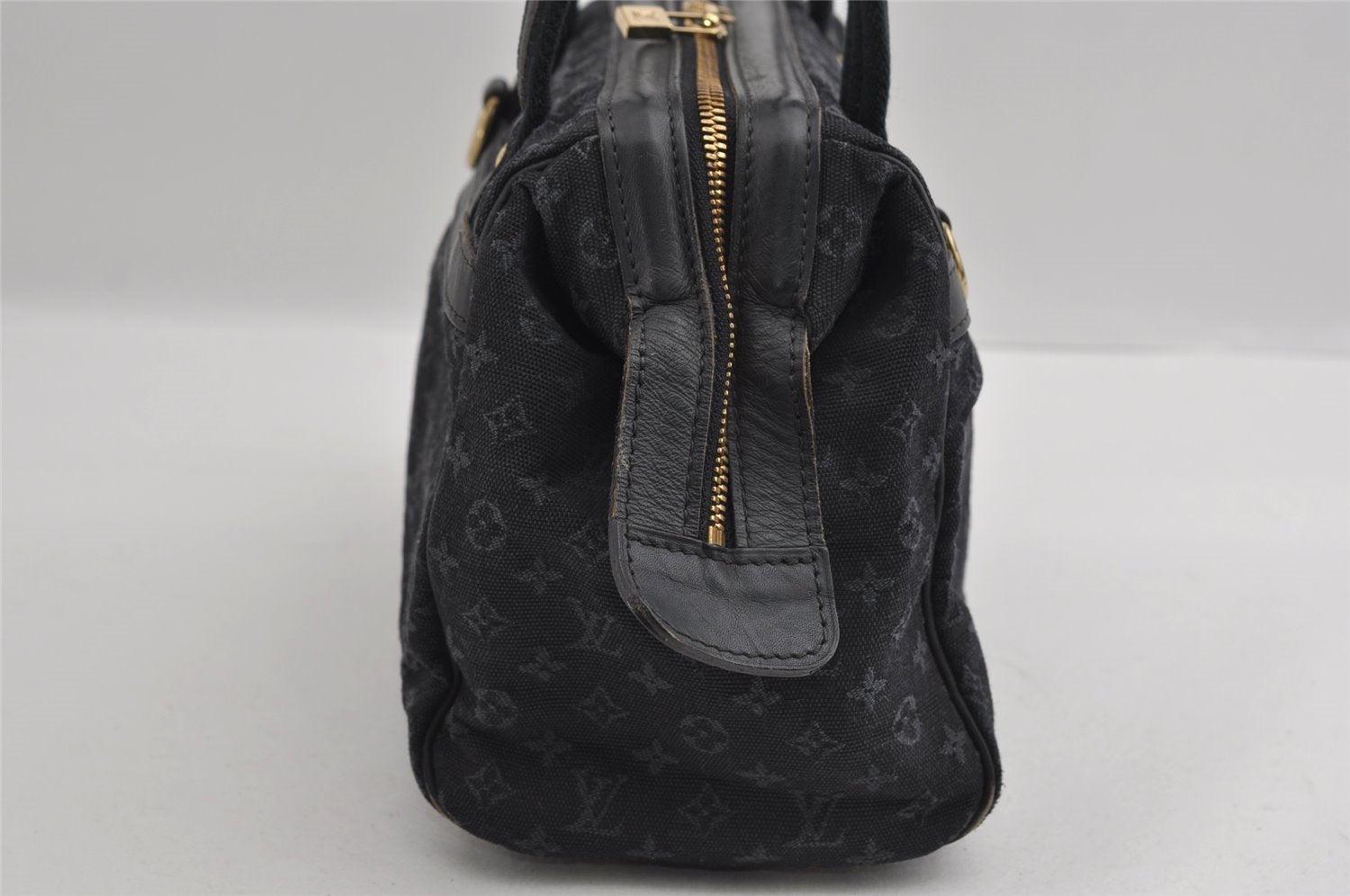 Auth Louis Vuitton Monogram Mini Josephine PM Hand Bag Dark Blue M92414 LV 2997I