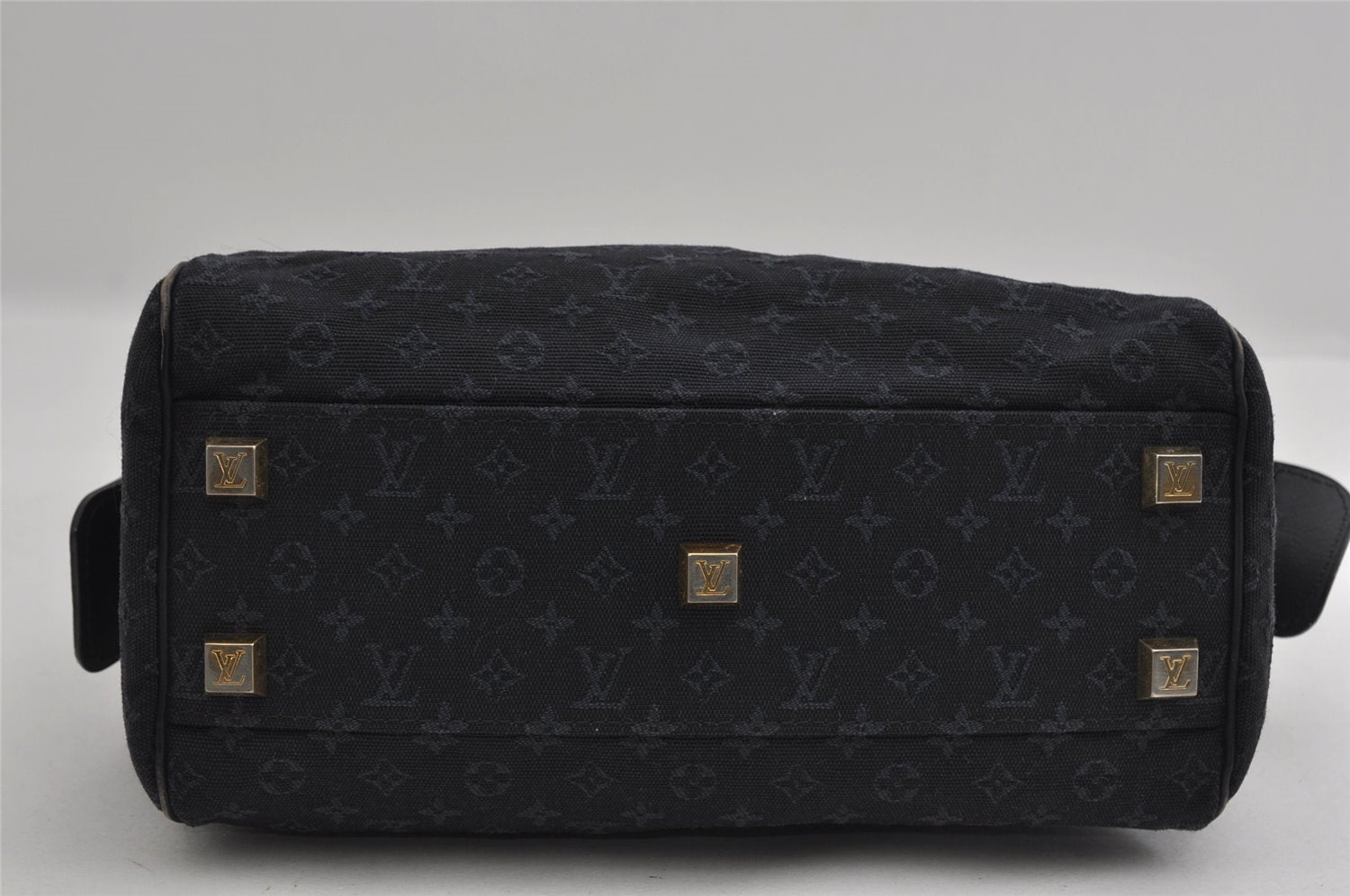 Auth Louis Vuitton Monogram Mini Josephine PM Hand Bag Dark Blue M92414 LV 2997I