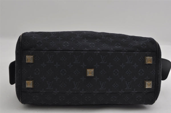 Auth Louis Vuitton Monogram Mini Josephine PM Hand Bag Dark Blue M92414 LV 2997I