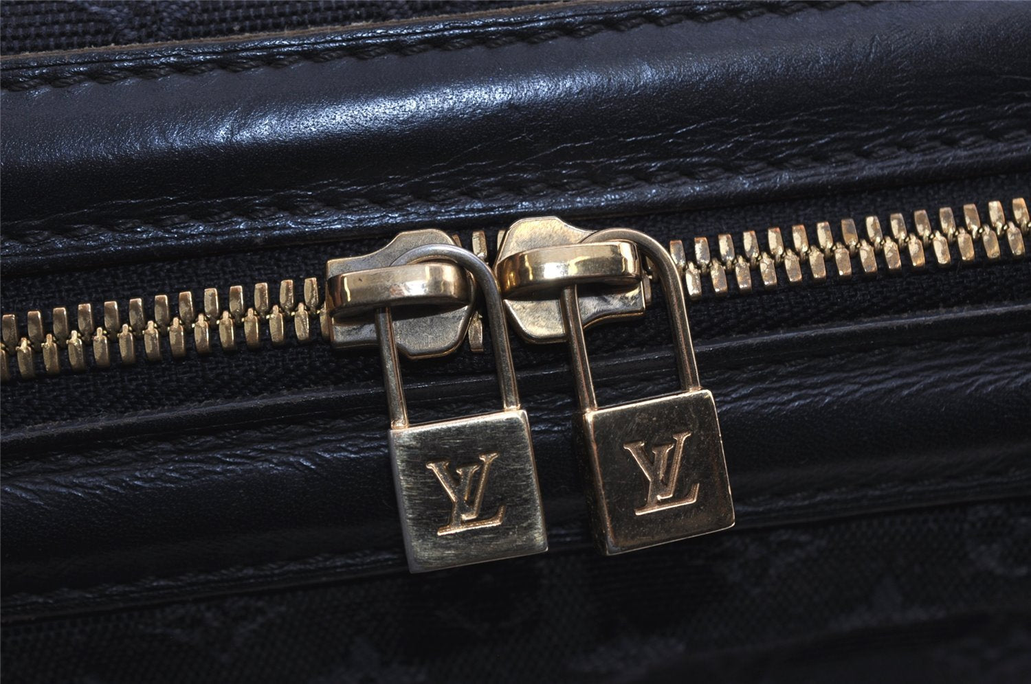 Auth Louis Vuitton Monogram Mini Josephine PM Hand Bag Dark Blue M92414 LV 2997I