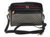 Authentic GUCCI Sherry Line Micro GG Shoulder Bag PVC Leather Navy Junk 2999I