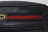 Authentic GUCCI Sherry Line Micro GG Shoulder Bag PVC Leather Navy Junk 2999I