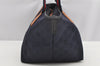 Authentic GUCCI Sherry Line Shoulder Tote Bag GG Nylon Leather 374433 Navy 3000I
