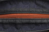 Authentic GUCCI Sherry Line Shoulder Tote Bag GG Nylon Leather 374433 Navy 3000I